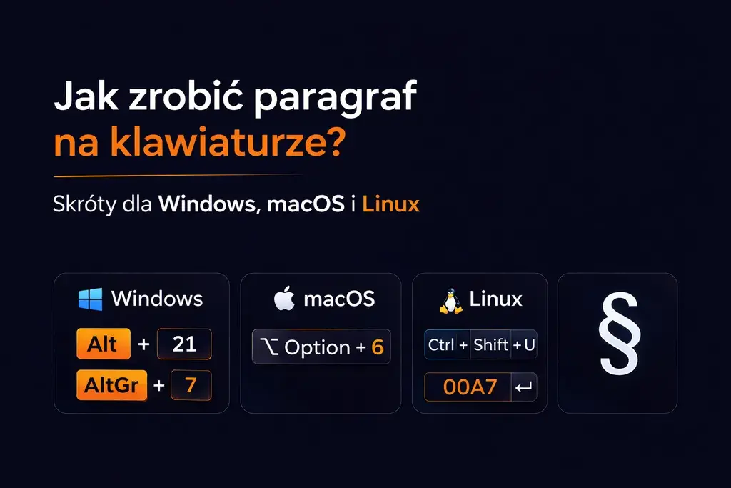 Jak zrobić paragraf na klawiaturze?